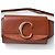 Borsa a spalla e vita in pelle marrone Chloé C