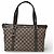 Gucci A4 Tote Bag aus GG-Canvas Schwarz Dunkelbraun