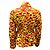 Dries Van Noten Lime Green / Burgundy / Orange Multi Printed Button Front Cotton Jacket Multiple colors - view 3
