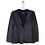 Blazer de cuero cortado a láser Armani de los 2000 Negro