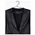 Blazer de cuero cortado a láser Armani de los 2000 Negro - vista 3