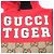 Abrigo de algodón con patrón GG Large TIGER de Gucci Roja - vista 7