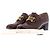 Mocassini Gucci bordeaux in pelle con catena dorata Bordò - vista 8