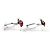 Alfred Dunhill Gemelli rotondi Dunhill in argento Rosso - vista 6