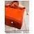Hermès Birkin 35 in pelle Togo arancione - vista 6