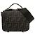 Borsa da viaggio mini Zucca in tela nera Fendi Nero