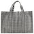 Borsa tote in cotone bianco e nero Christian Dior
