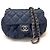 Borsa a Spalla Chanel Matelassé Chain Around Blu navy