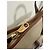 Borsa tote Chloé in tela beige e pelle marrone - vista 8