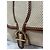 Borsa tote Chloé in tela beige e pelle marrone - vista 9