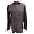 Camicia button-down in cotone marrone a spina di pesce Gucci Rosso