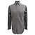 Camicia a righe con bottoni Gucci in cotone grigio