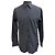 Camicia a righe con bottoni Gucci in cotone grigio
