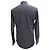 Camicia a righe con bottoni Gucci in cotone grigio - vista 3