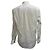 Camicia Button-Down in Cotone Bianco a Spina di Pesce di Gucci Crudo - vista 11