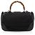 Bamboo Grande bolsa de couro neoprene com relevo GG da Gucci com tassel de bambu Preto - vista 3