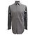 Camicia a righe con bottoni Gucci in cotone grigio