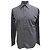 Camicia a righe con bottoni Gucci in cotone grigio