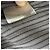 Camicia a righe con bottoni Gucci in cotone grigio - vista 4