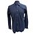 Camicia con bottoni in cotone blu navy di Prada