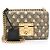 Borsa a Spalla Piccola Gucci GG Supreme Bee Padlock Marrone Beige
