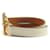 Pulsera de cuero Swift Double Tour Croisier Hermès Talla 17 Beige  - vista 3