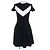 Valentino Rayon Kleid Schwarz