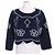 Christian Dior Clover Strick-Crop-Top Blau