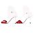 Sapatos de couro com tira de logo triangular Prada Vermelho - vista 3