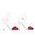Sapatos de couro com tira de logo triangular Prada Vermelho - vista 4
