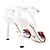 Sapatos de couro com tira de logo triangular Prada Vermelho - vista 6
