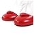 Sapatos de couro com tira de logo triangular Prada Vermelho - vista 7