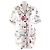 Camicia in seta floreale a maniche corte Christian Dior Bianco Multicolore