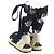 Loewe Espadrilles Leinensandalen Schwarz Beige - Ansicht 4