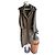 Autre Marque Abrigo de tweed con cuello de solapa Castaño Multicolor