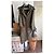 Autre Marque Abrigo de tweed con cuello de solapa Castaño Multicolor - vista 2
