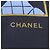 Chanel Mademoiselle Muster Schal Schwarz Blau - Ansicht 10