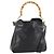 Borsa a mano in pelle Gucci Bamboo 2way Nera Oro 001 1705 1638 Auth bs33593 Nero D'oro