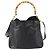 Borsa a mano in pelle Gucci Bamboo 2way Nera Oro 001 1705 1638 Auth bs33593 Nero D'oro - vista 2