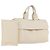 Hermès HERMES Valparaiso PM Handtasche Canvas Leder Creme Silber Auth bs33820 Roh