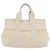 Hermès HERMES Valparaiso PM Handtasche Canvas Leder Creme Silber Auth bs33820 Roh - Ansicht 3
