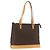 Céline Borsa tote in tela Macadam CELINE in pelle PVC marrone oro Auth ka2928 D'oro