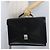 LOEWE Borsa da lavoro Anagram Pelle Nera Argento Auth bs33809 Nero - vista 27