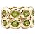 Autre Marque Gelbgold-Bandring mit Peridoten.