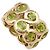 Autre Marque Gelbgold-Bandring mit Peridoten. - Ansicht 2