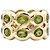 Autre Marque Gelbgold-Bandring mit Peridoten. - Ansicht 3