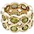 Autre Marque Gelbgold-Bandring mit Peridoten. - Ansicht 4