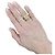 Autre Marque Gelbgold-Bandring mit Peridoten. - Ansicht 6