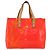 LOUIS VUITTON Borsa Reade PM Monogram Vernis Fluo Rosa Arancio M91903 Auth 173366A Arancione - vista 13