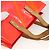 LOUIS VUITTON Borsa Reade PM Monogram Vernis Fluo Rosa Arancio M91903 Auth 173366A Arancione - vista 6